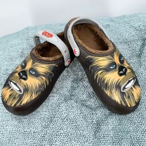 Crocs Chewbacca Star Wars Kids Size 3 Lined Slip On Clogs ✨ NWOT✨
